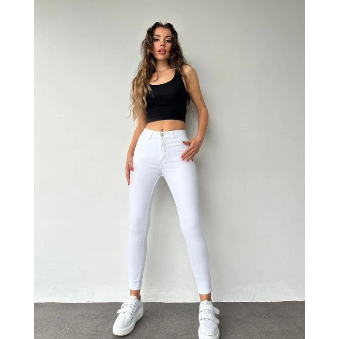 Gabardin Kumaş Yüksek Bel Pantolon 94cm XLbel36cm