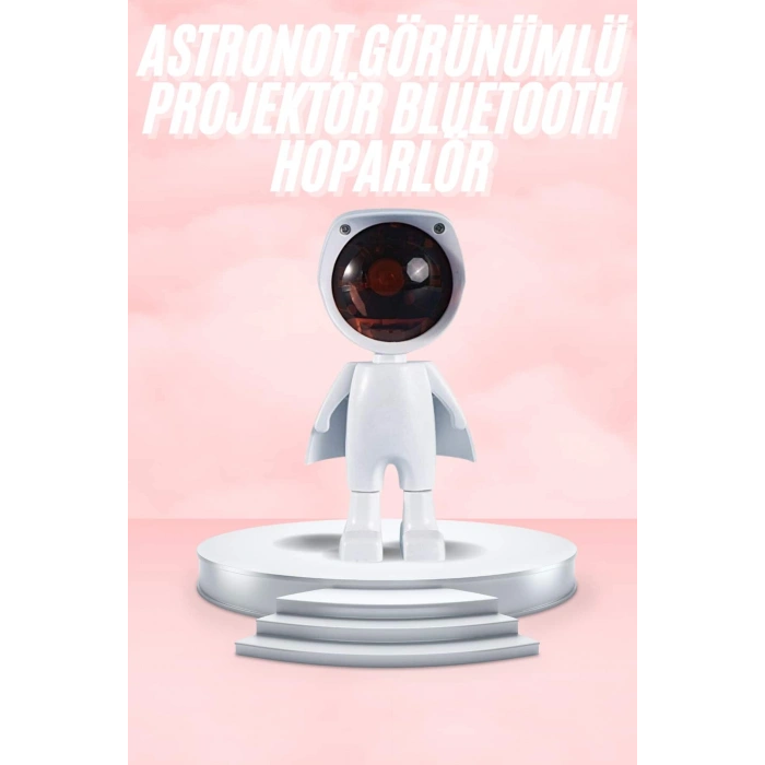 Gün Batımı Lambası Işık Arka Plan Projektör Sevimli Astronot Enerji Tasarruflu