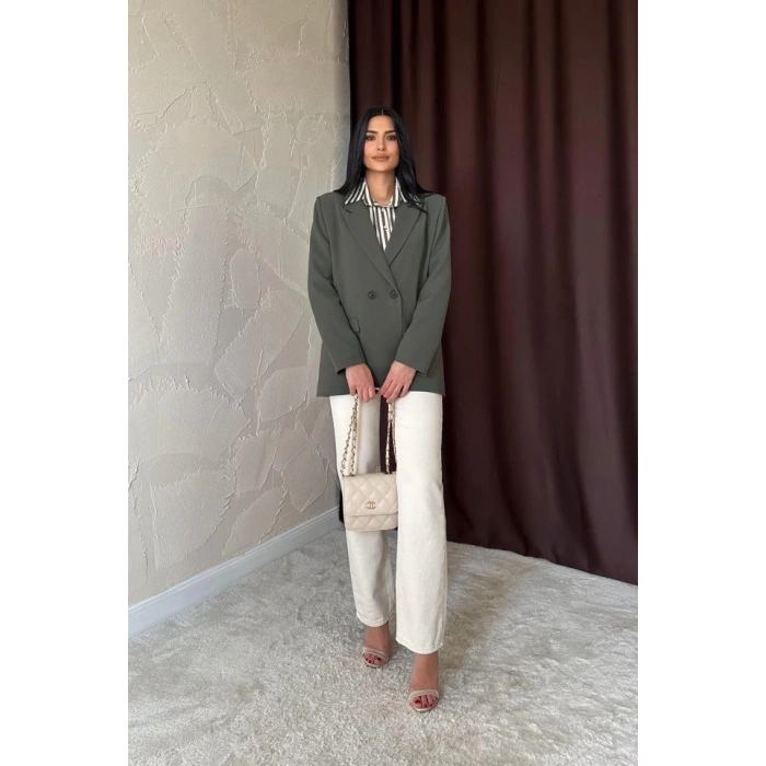 Haki Blazer Ceket