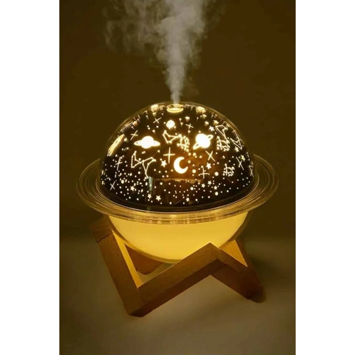 Hava Nemlendirici Masa ve Gece Lambası USB Projeksiyon Aromaterapi