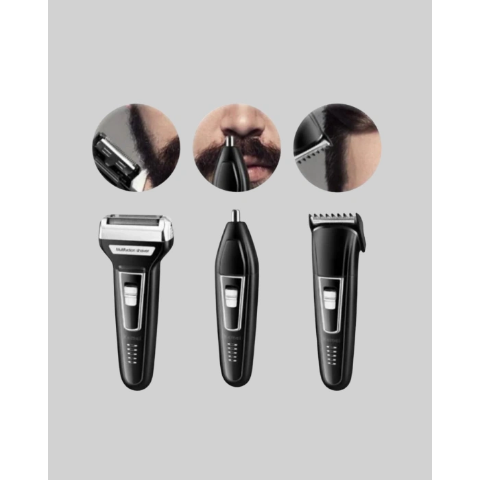 İnsua Erkek Bakım Seti – 3 Başlıklı Şarjlı Tıraş Makinesi, 60 Dakika Kablosuz Kullanım