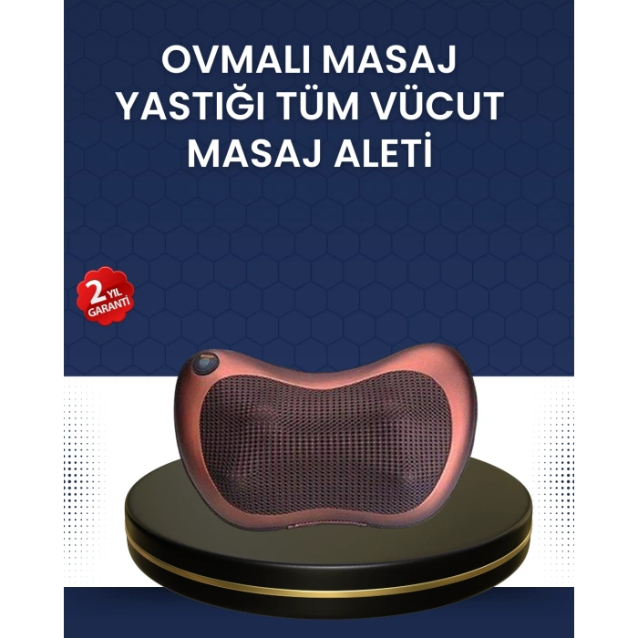 Isıtma Özellikli Derin Yoğurma Masaj Yastığı Priz & Çakmak Girişli