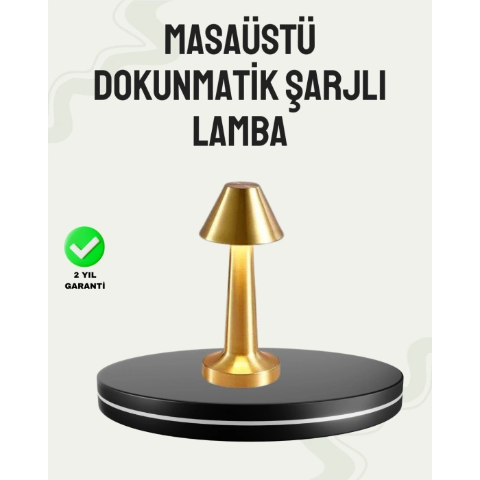 Kablosuz LED Masa Lambası 1800mAh 3 Renk Aydınlatma Dokunmatik