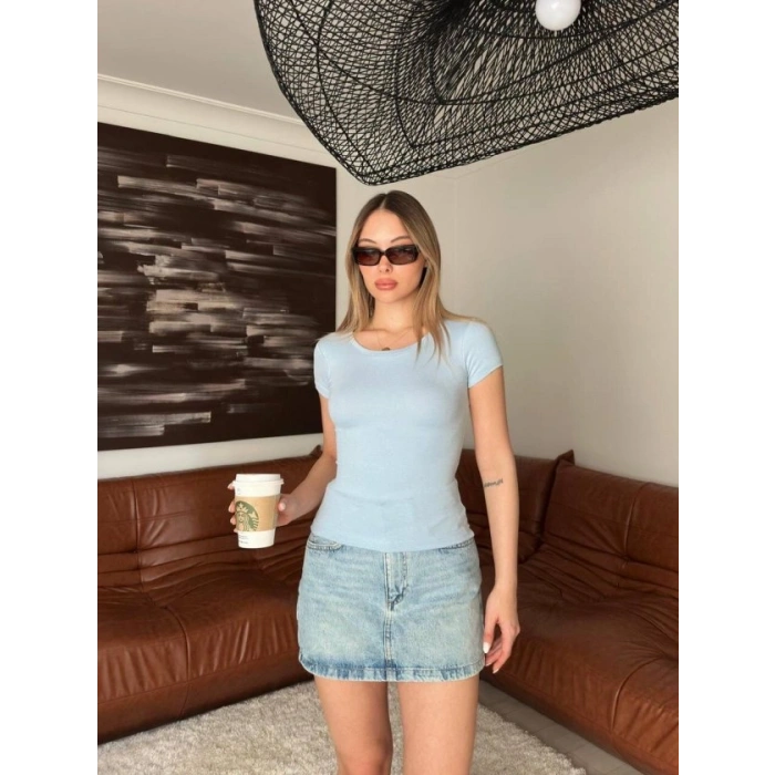 Kadın Bisiklet Yaka Bluz