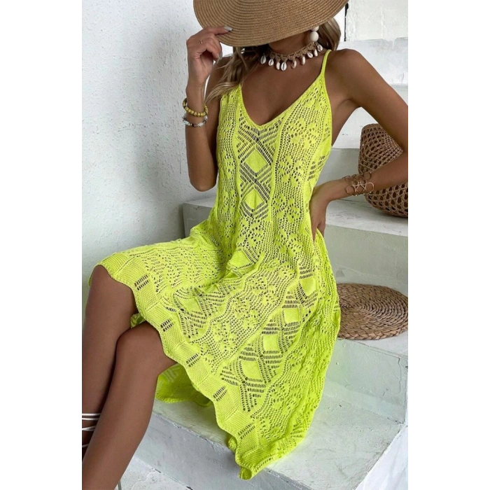 Kadın Ince Askılı Triko Elbise