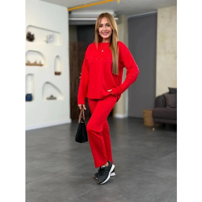 Kadın Inci Detay Modal Kumaş Ikili Takım