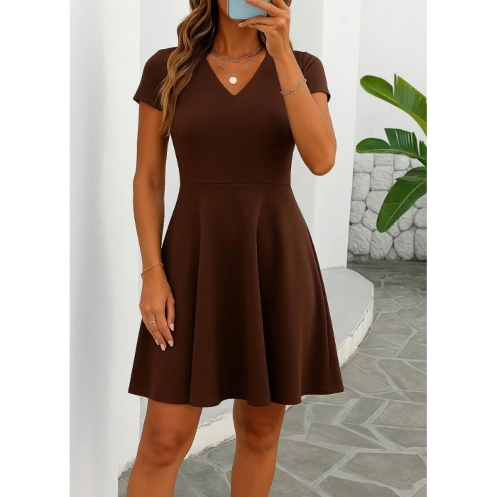 Kadın Kısa Kollu Kiloş Ithal Krep Elbise