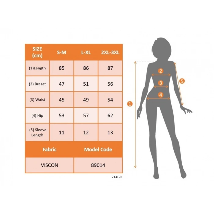 Kadın Kısa Kollu V Yakalı Viskon Elbise