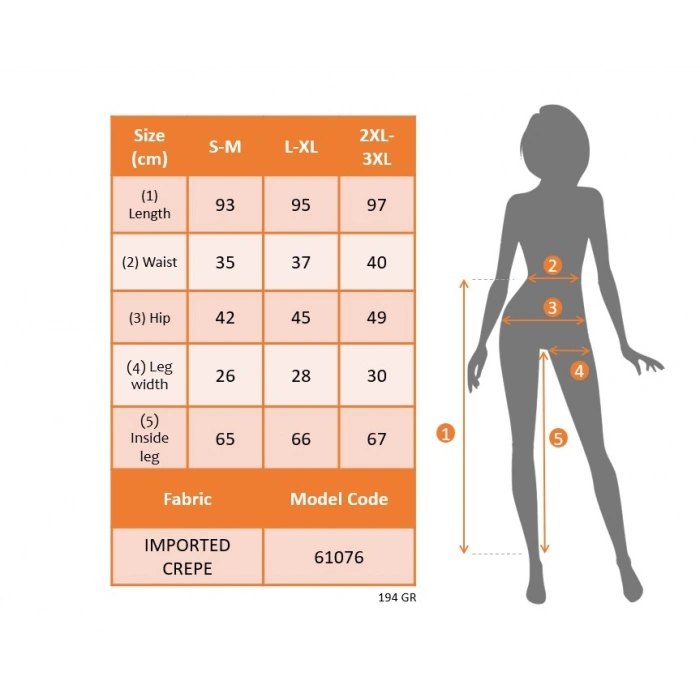 Kadın önden Yırtmaçlı Yüksek Bel Ithal Krep Pantolon