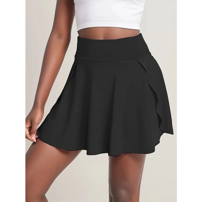 Kadın Yüksek Bel Cepli Sandy Short Etek