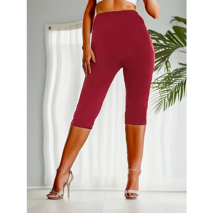 Kadın Yüksek Bel Dalgıç Midi Tayt