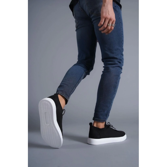 KB-112   Kuback Siyah Triko Bağcıklı  Günlük Erkek  Ayakkabı