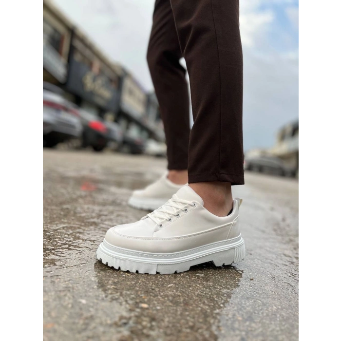 KB-702 Kuback Beyaz Cilt Günlük Erkek Ayakkabı