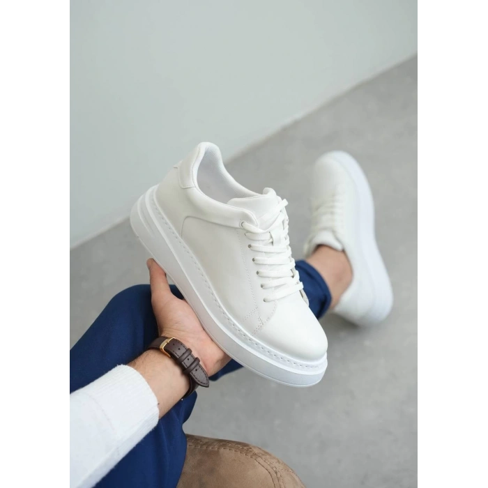 KB-B2 Kuback Beyaz Cilt Günlük Erkek Ayakkabı