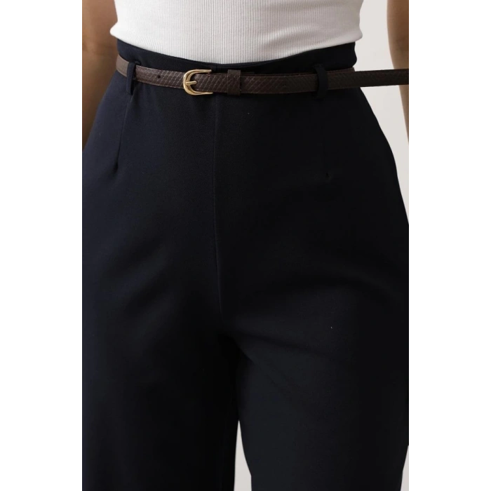 Kemer Pens Detaylı Pantolon - Lacivert