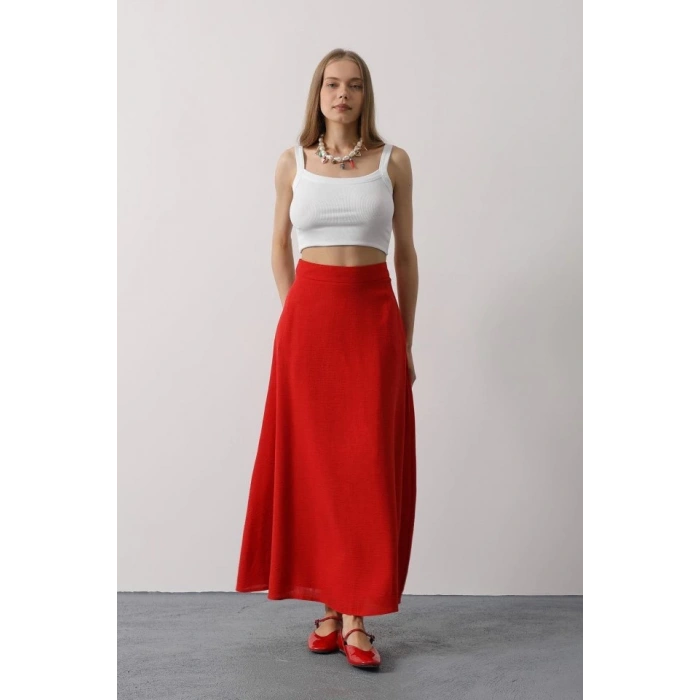 Keten Etek - Kırmızı