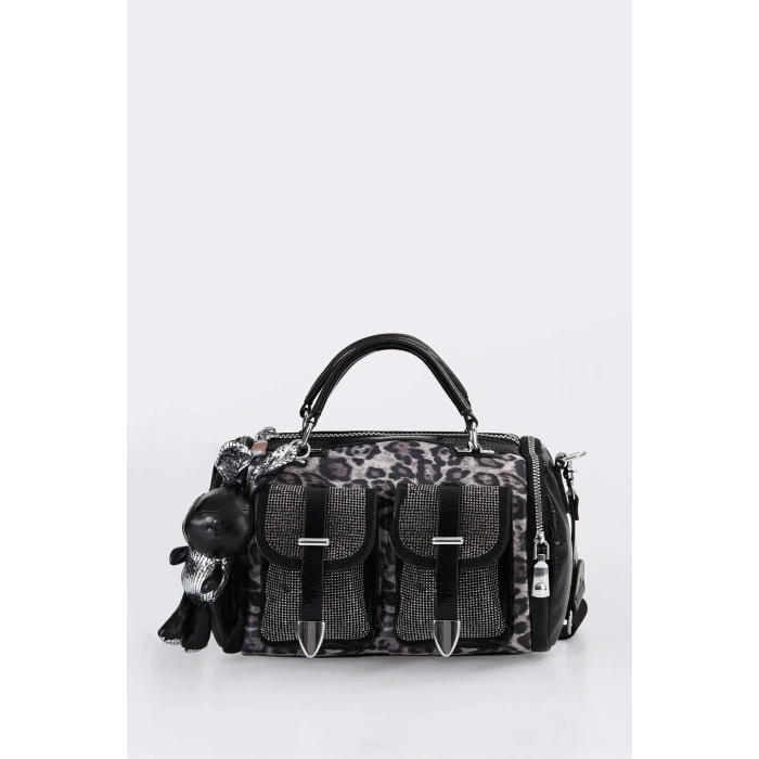 Kiwer Siyah Cilt Omuz Çantası