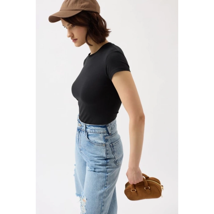 Likralı Basic T-Shirt