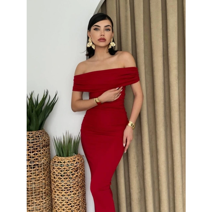 Milan Madonna Yaka Kalem Elbise