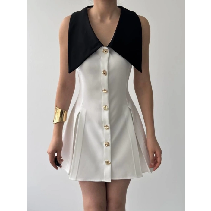 Ness Düğmeli Elbise