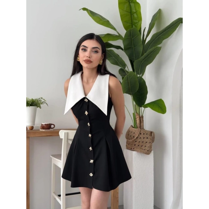 Ness Düğmeli Elbise