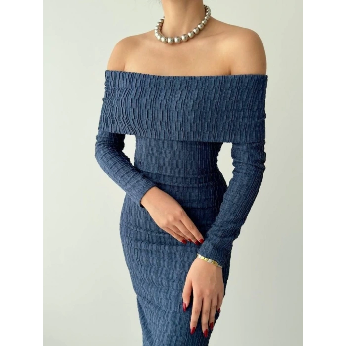 Ovieda Madonna Yaka Elbise