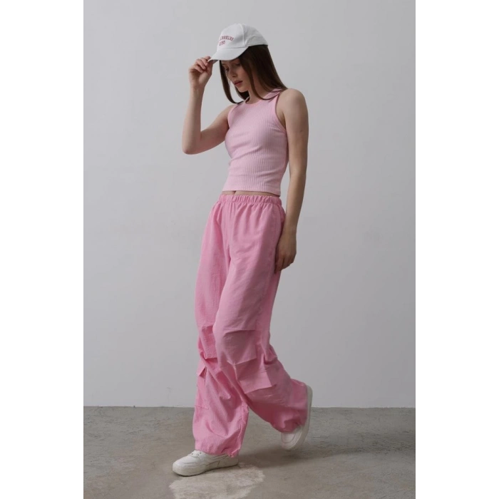 Paraşüt Cargo Pantolon - Pembe