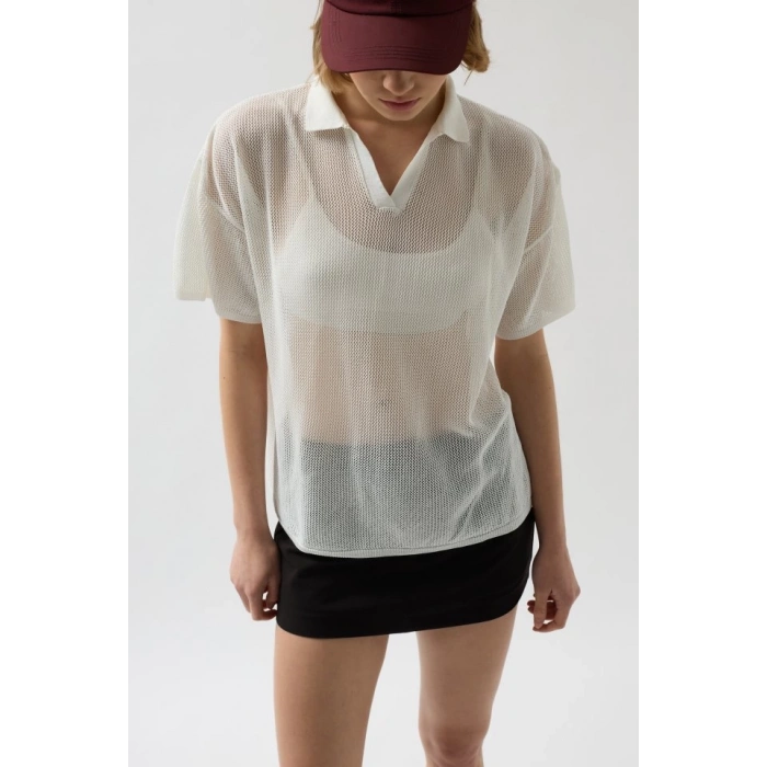 Polo Yaka TransparanT-Shirt