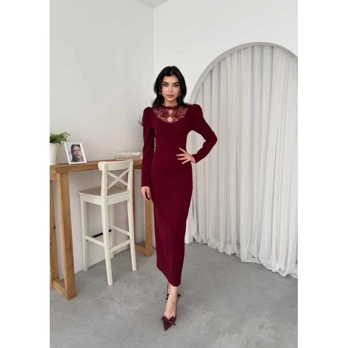 Port Dantel Detay Elbise