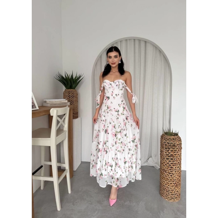 Poses Omuz Bağlamalı Elbise