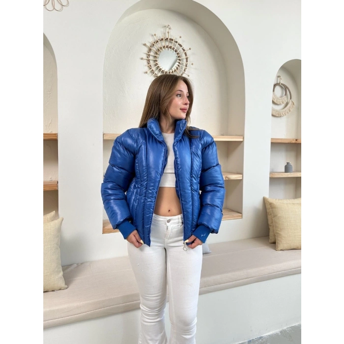 Puffer kısa mont mavi st25534