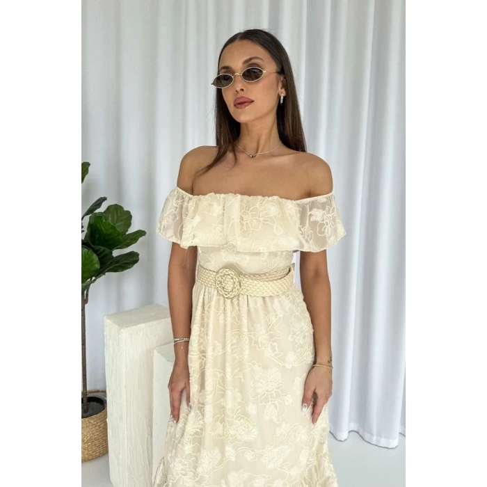 Reget Kemerli Elbise