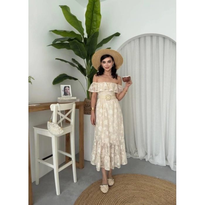 Reget Kemerli Elbise