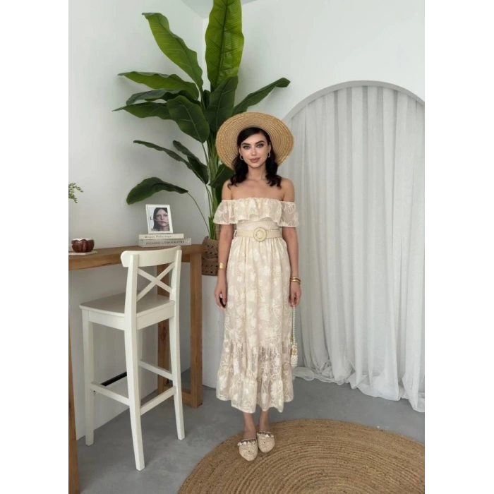 Reget Kemerli Elbise