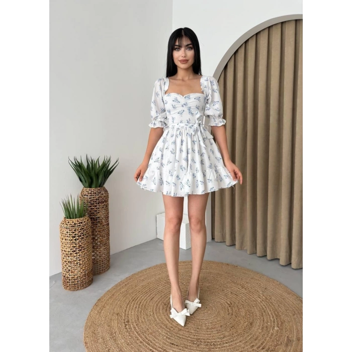 Rucka Belden Bağlamalı Mini Elbise