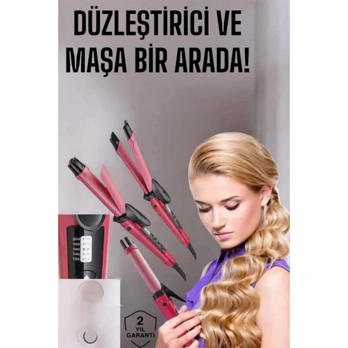 Saç Şekillendirici Düzleştirici Ve Maşa Isı Ayarlı