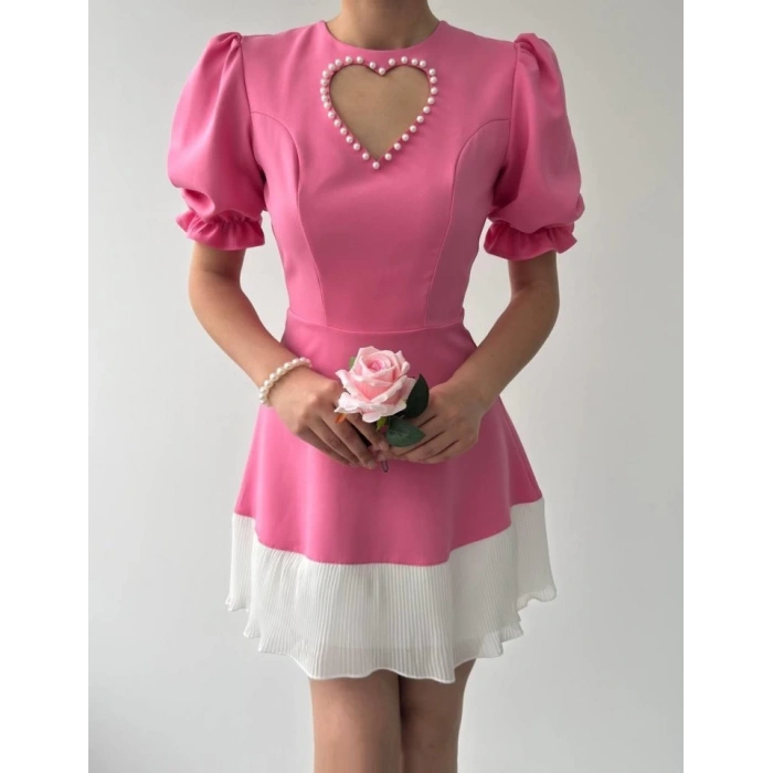 Safe Kalp Detaylı Elbise