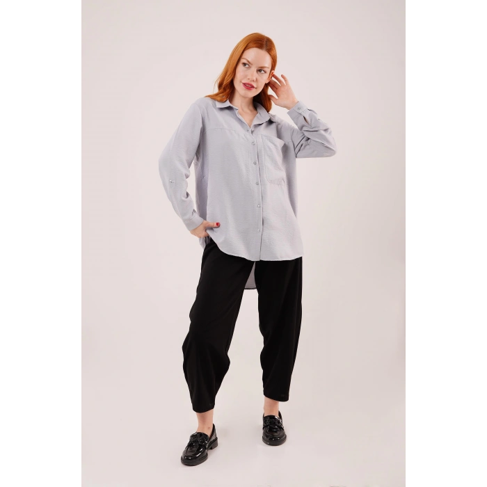 Salaş Kesim Cepli Grimelanj Gömlek