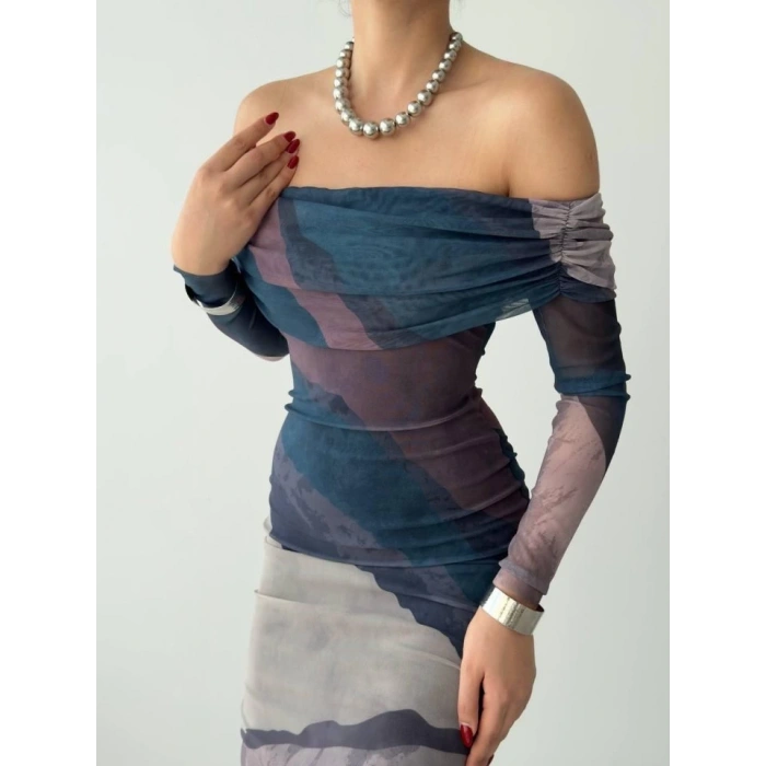 Sevilla Madonna Yaka Tül Elbise