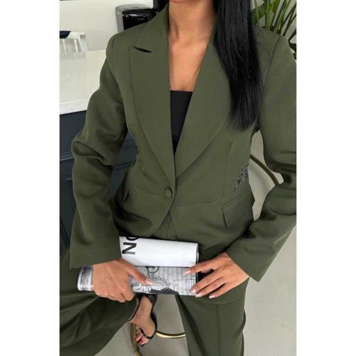 Sırt Dantel Detay Premium Takım Elbise 10031