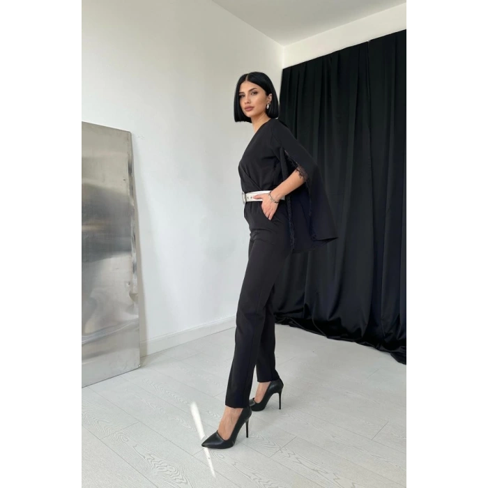 Siyah Yırtmaçlı Tulum