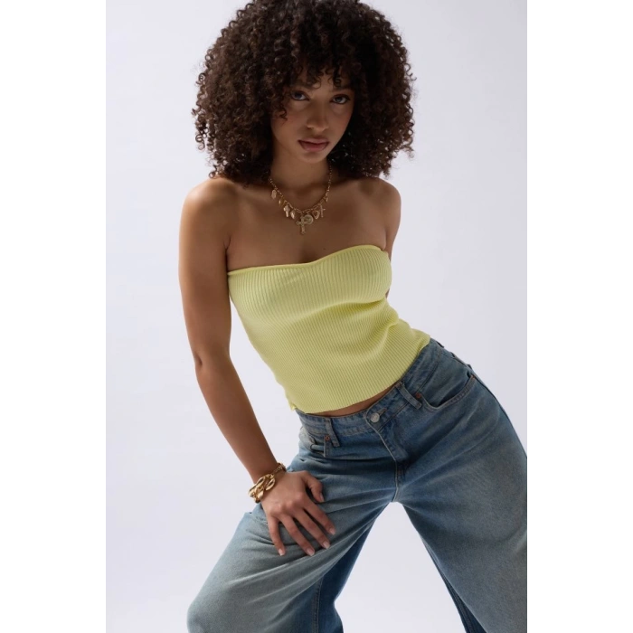 Straplez Dokulu Crop