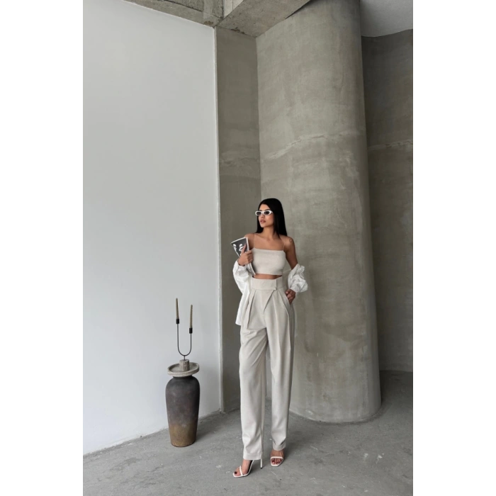 TASARIM PANTOLON - Bej