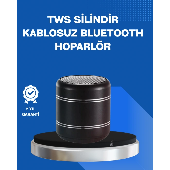 Taşınabilir Silindir Tasarım Bluetooth 5.0 Hoparlör Yüksek Bas Performanslı