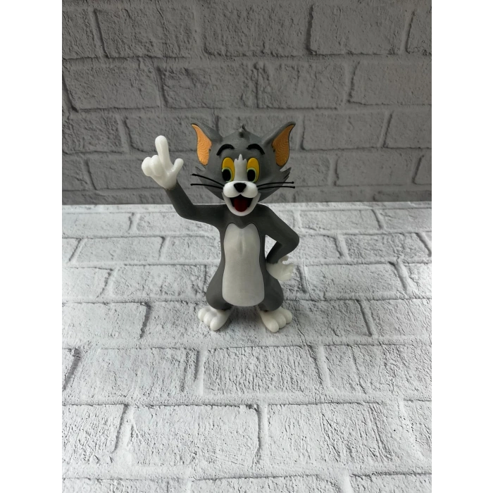 Tom Kedi Biblo 22 cm Hediyelik Dekoratif Ev Ofis Aksesuarı