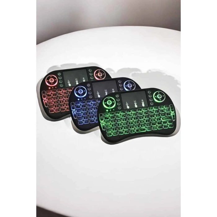 USB Bağlantılı Mini Q Klavye Işıklı Tüm Cihazlara Uyumlu