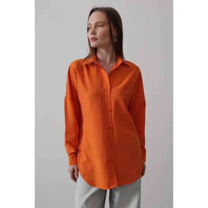 Uzun Kol Gömlek - Oranj