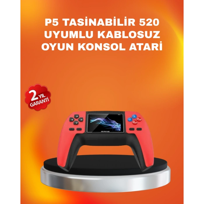 Uzun Pil Ömürlü 520 Oyunlu P5 Retro Konsol