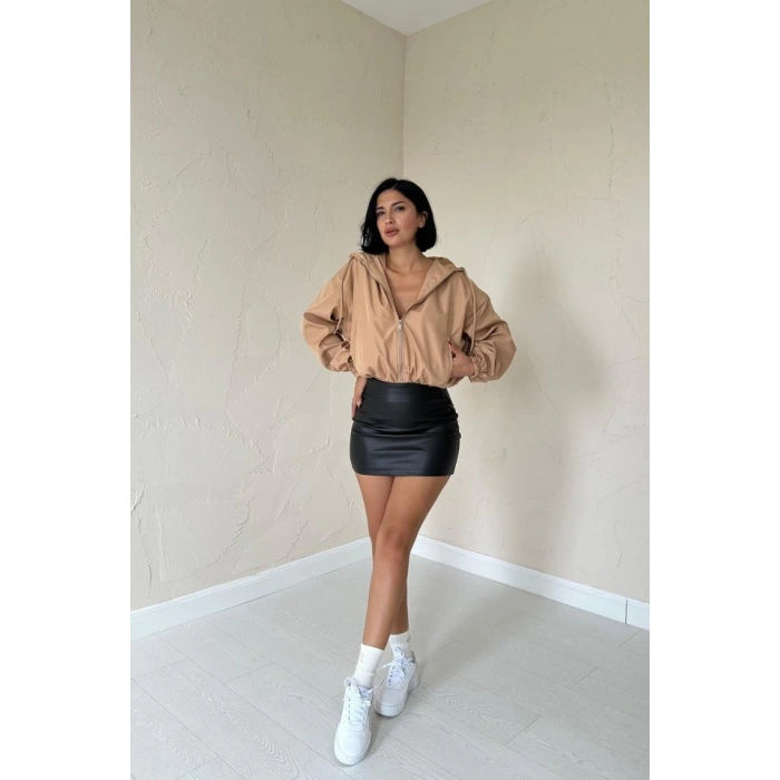 Vizon Kısa Fermuarlı Bomber Ceket