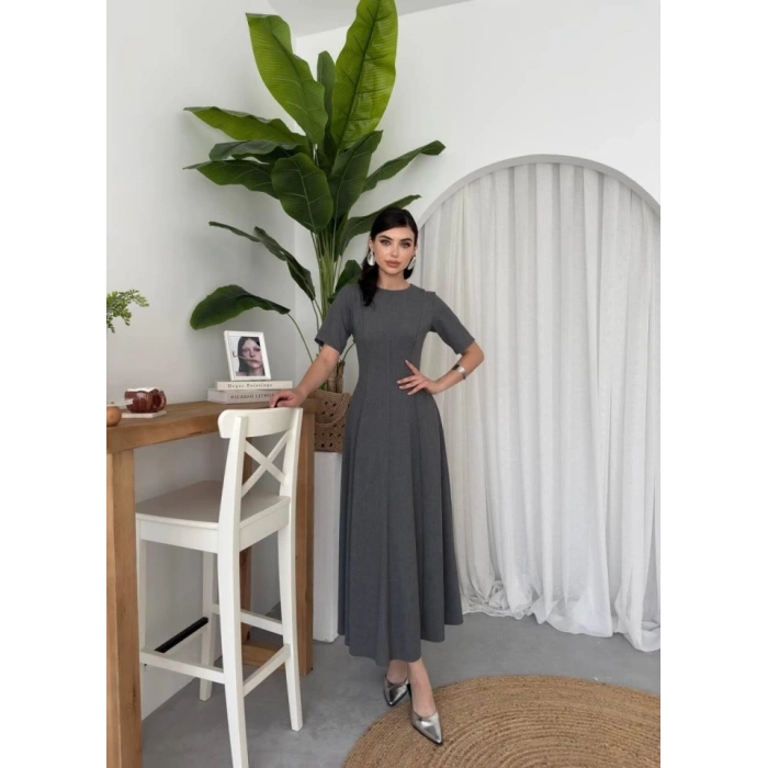 Wera Pliseli Midi Elbise